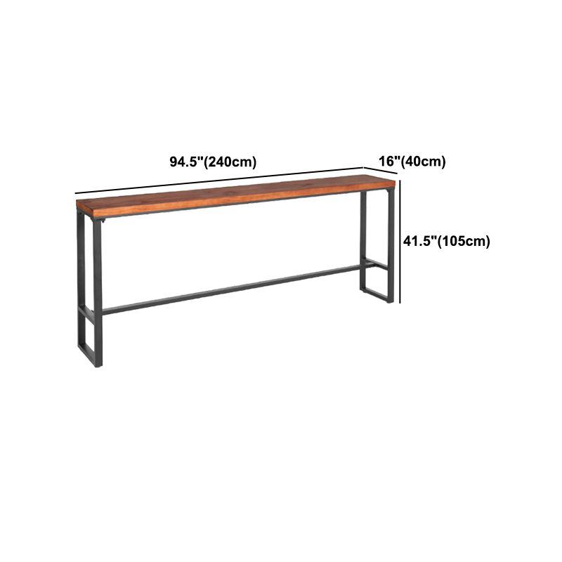 Industrial 1/6/9/11 Pieces Bar Table Set Rectangle Pine Wood Counter Table with Stools