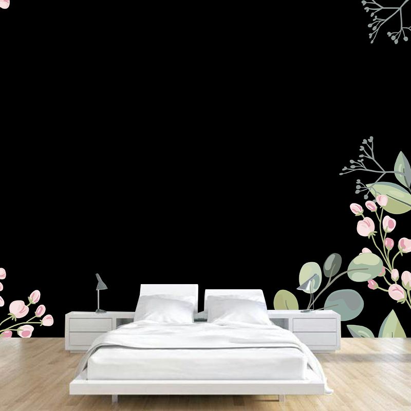 Stain Resistant Tropical Plants Murals Eco-friendly Wallpaper