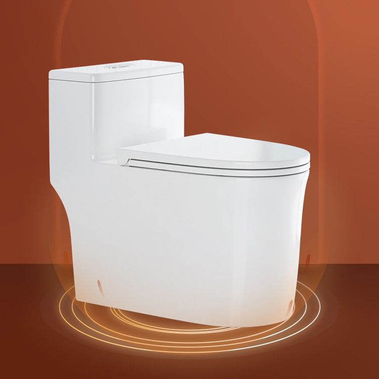 Traditional One Piece Toilet Floor Mounted White Toilet Bowl for Washroom
