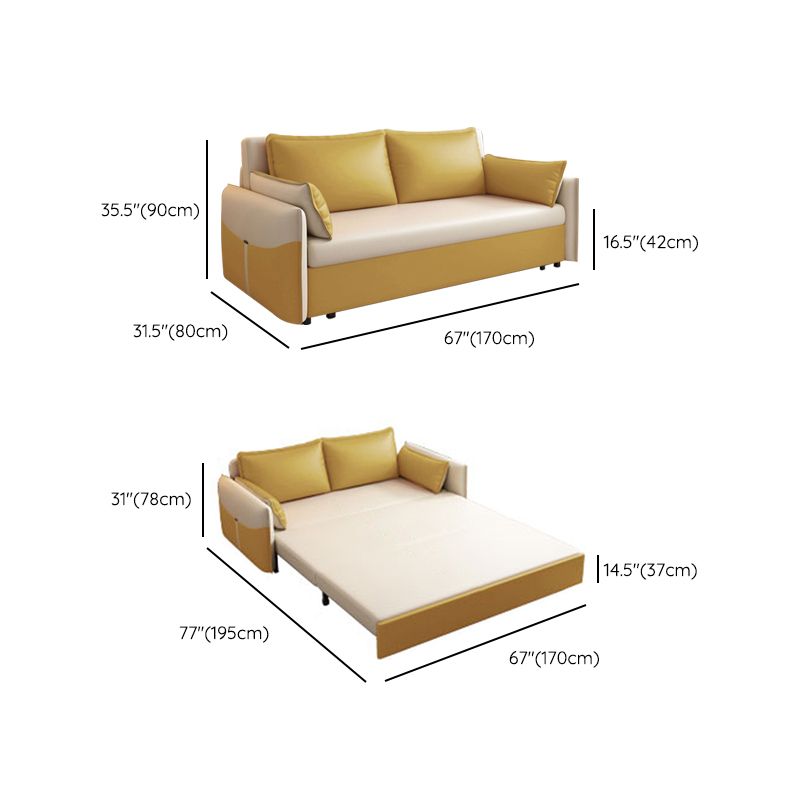 31" Wide Scandinavian Futon Sofa Bed Folding Futon Sleeper Sofa