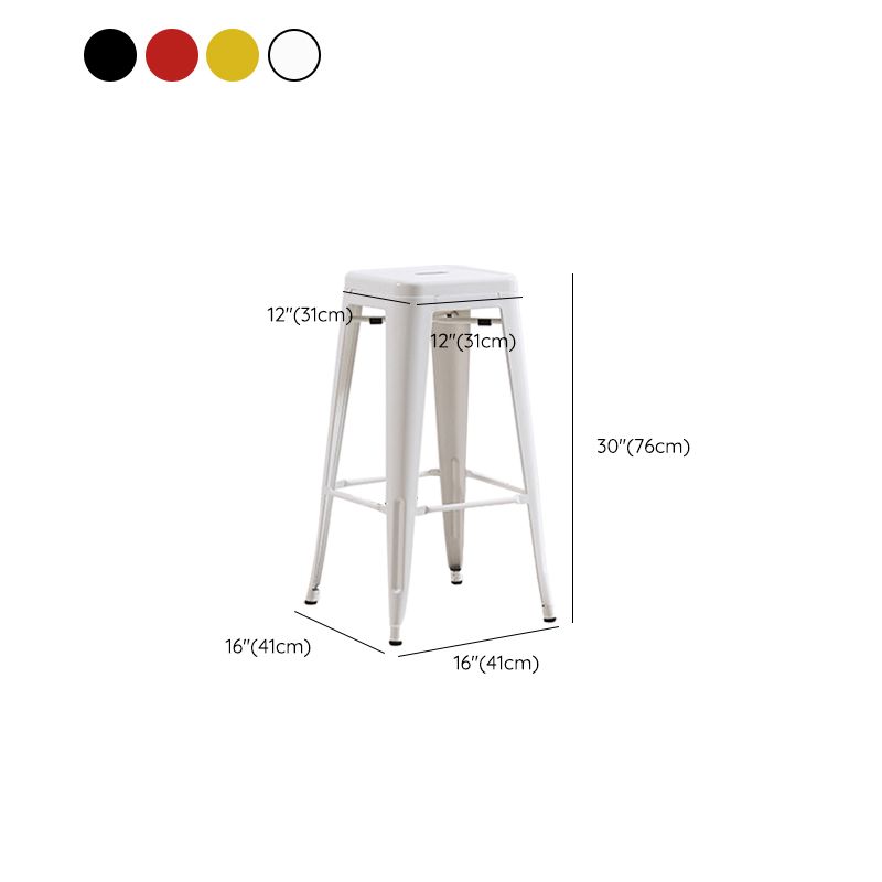 Industrial Backless Counter Stool Metal Counter Height Stools