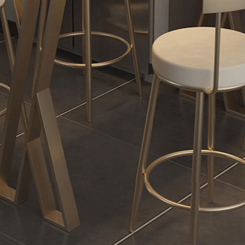 Glam 1/2/3/5 Pieces Bar Table Set Rectangle Bar Table with Metal High Stools for Home