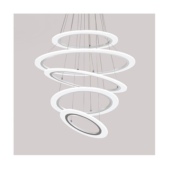 Funzione illuminazione del lampadario a triangolo acrilico LED moderno 1/2/3 afilico a soffitto in luce calda/bianca