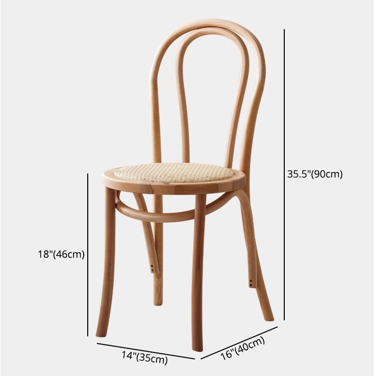 Ensemble de chaises de cuisine côté arrière Windsor en bois de hêtre de style contemporain