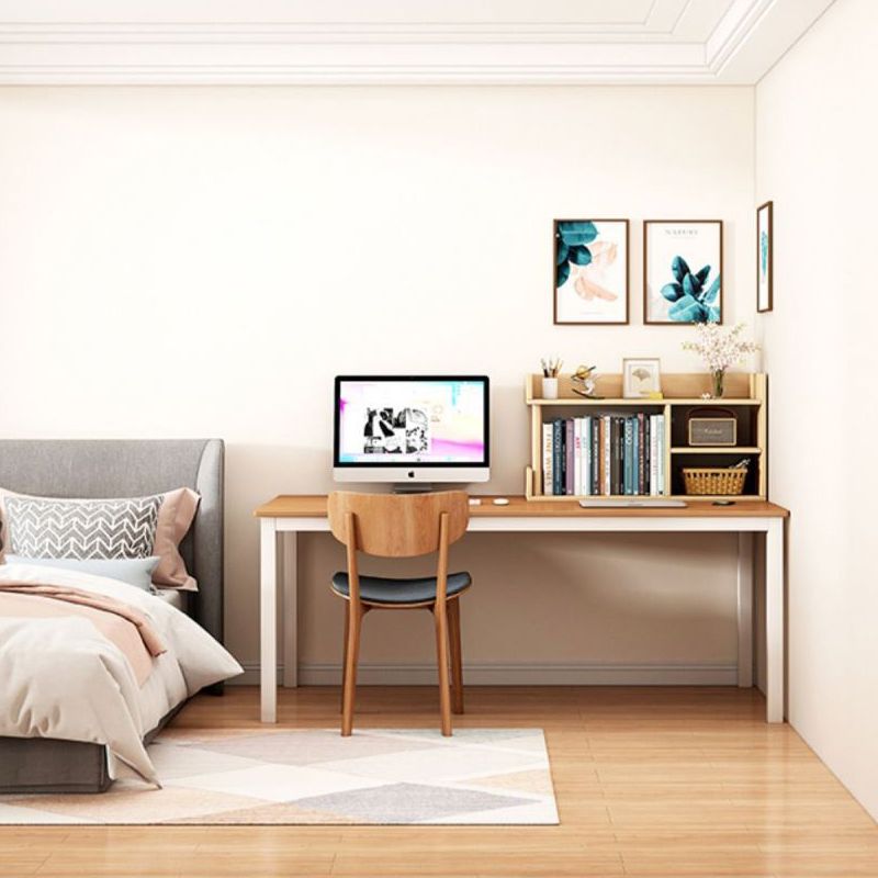 Modern Wooden Bookcase Open Storage Bookshelf with and Shelves