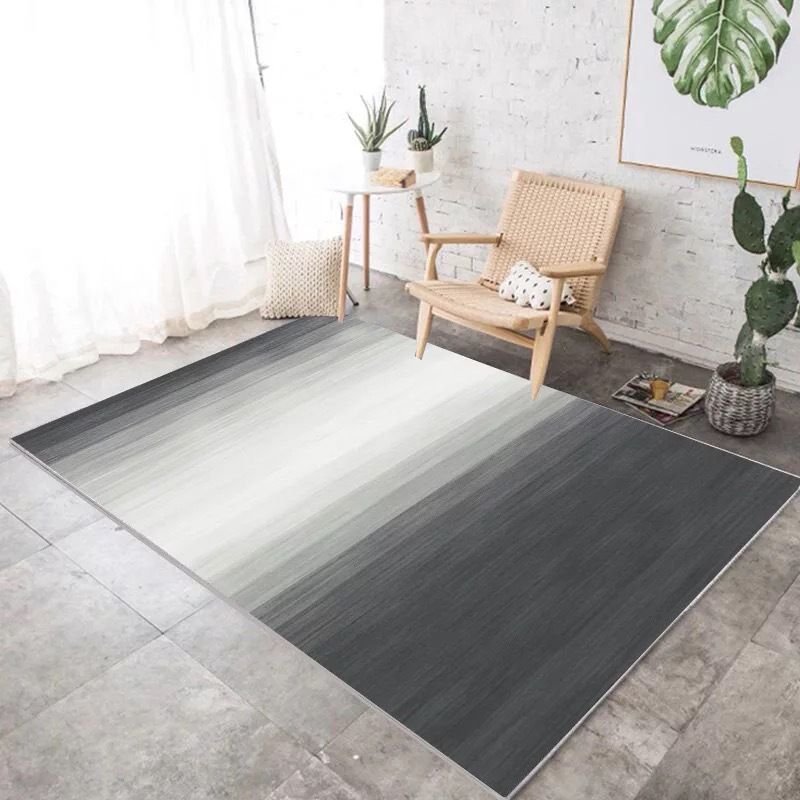Blue Casual Rug Polyester Ombre Pattern Rug Washable Area Rug for Living Room