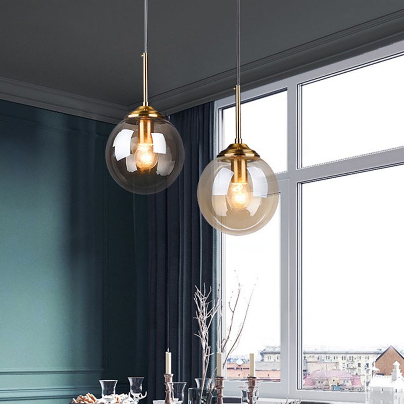 Sphere Pendant Lighting Fixture Modern Minimalist Glass Indoor Pendant Ceiling Lights