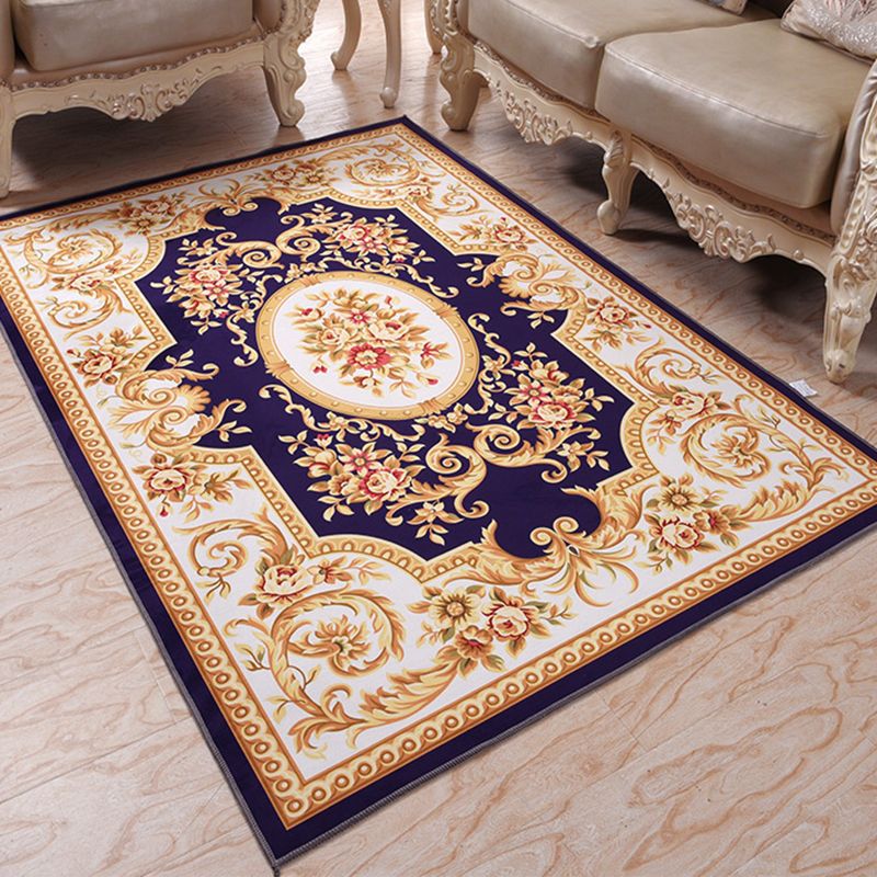 Fancy European Carpet Medallion Patroon Polyester Area Rug vlekbestendig Tapijt voor thuisdecoratie