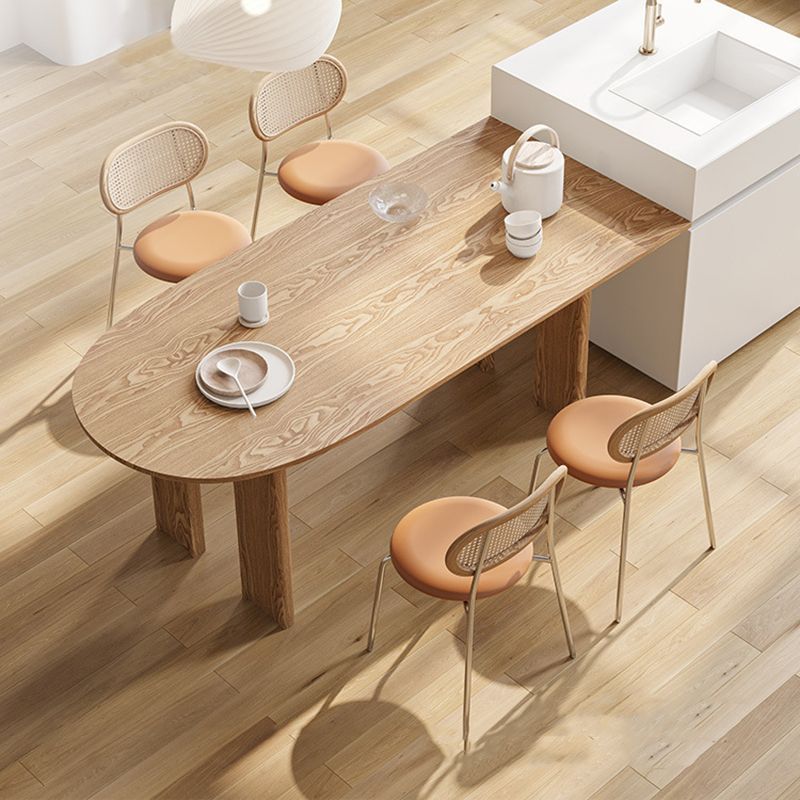 Modern Style Wooden Table Free Form Table with 3 Legs for Home