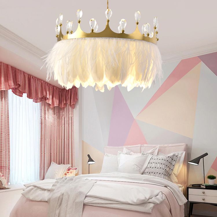 Fissature per illuminazione a sospensione a corona ultra-moderna lampada appesa con cavo sospeso per camera da letto