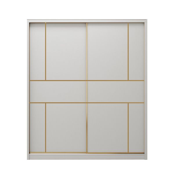 Manufactured Wood White Storage Cabinet with Sliding Door Modern Cabinet with Drawers
