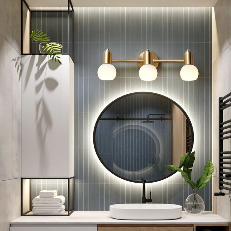Luci da parete in vetro sfera Luci da parete Modern Wall Sconce Lighting per bagno