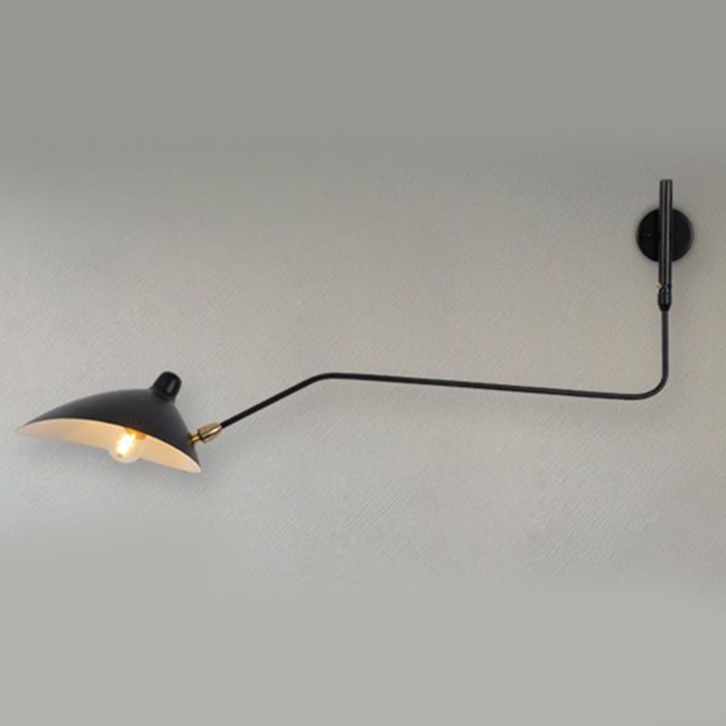 Industrial Style Wall Sconce Iron 1 Light Sconces in Black for Bedroom
