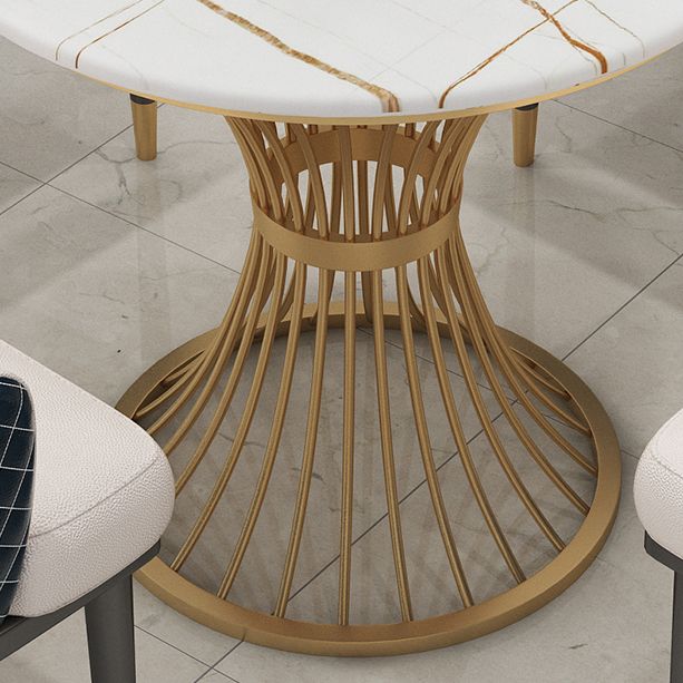 Glam Style Sintered Stone Dining Set 1/2/3/4/5 Pieces Dining Set for Home Use