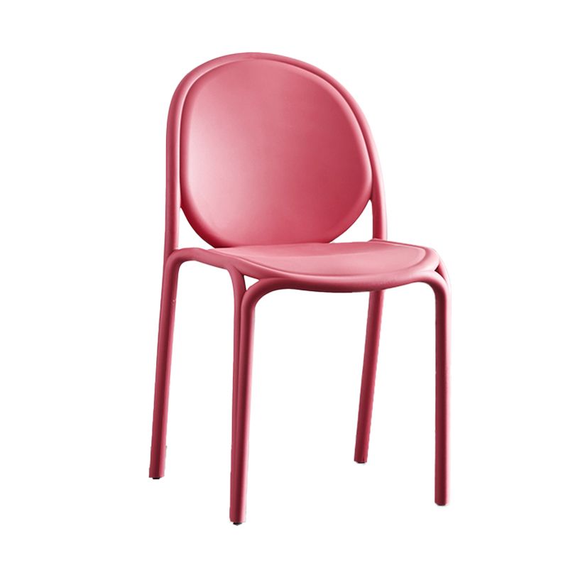 Silla sin brazos de plástico de estilo escandinavo, respaldo sólido, sillas laterales