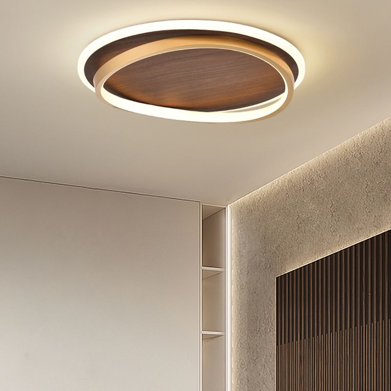 LED Modern Metal Flush Mount Oval Shape Ceiling Light with Acrylic Shade for Passage