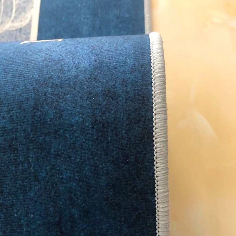 Lovely Modern Bedroom Rug Stylish Cartoon Pattern Kids Carpet Polyester Non-Slip Backing Carpet for Home Decoration