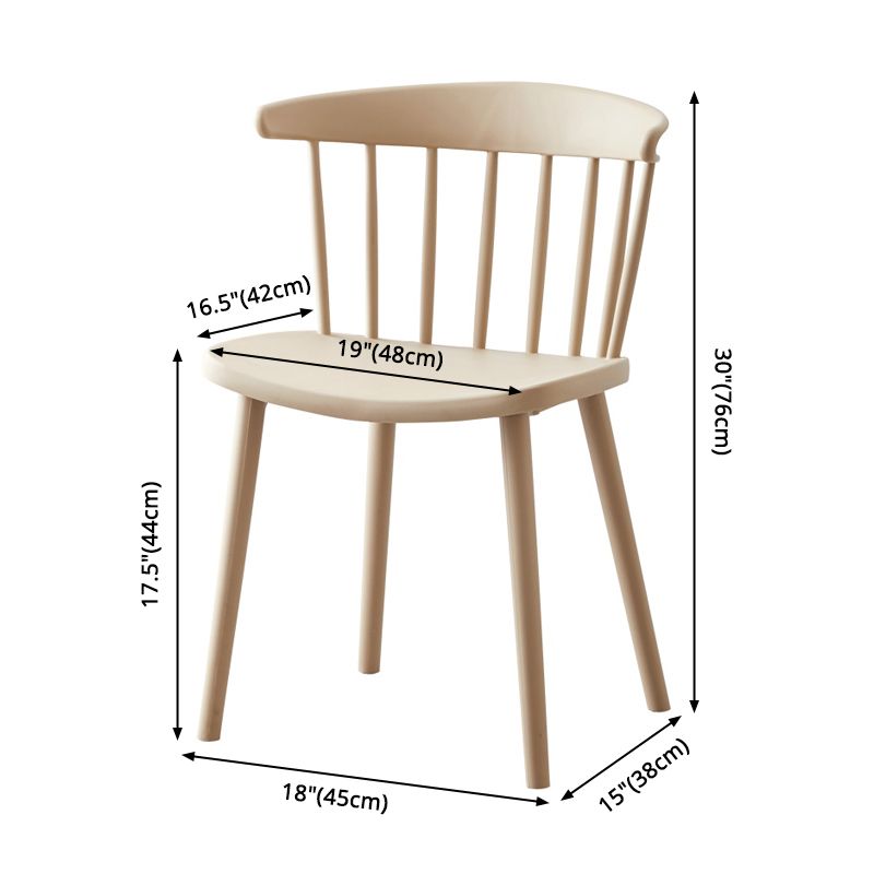 Modern Plastic Winsor Chair 30"H Acrylic Dining Chair for Restaurant Bedroom