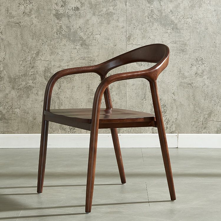 Sillas de madera de fresno de estilo tradicional, juego de sillones con respaldo abierto para comedor