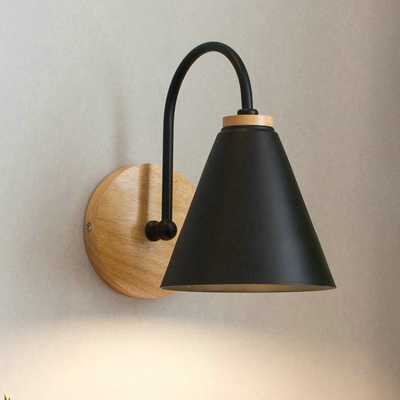 Taps toelopende kinderen slaapkamer wandlichtkit metaal 1-licht macaron wandmontage lamp