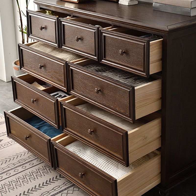 Solid Wood Storage Chest Dresser Traditional Chest with Drawers