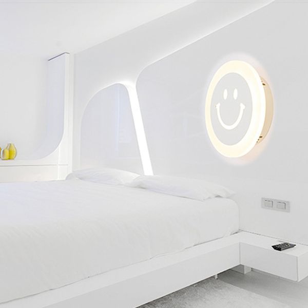 Modern Style Round Sconce Light Fixtures Metal 1 Light Wall Mounted Lighting