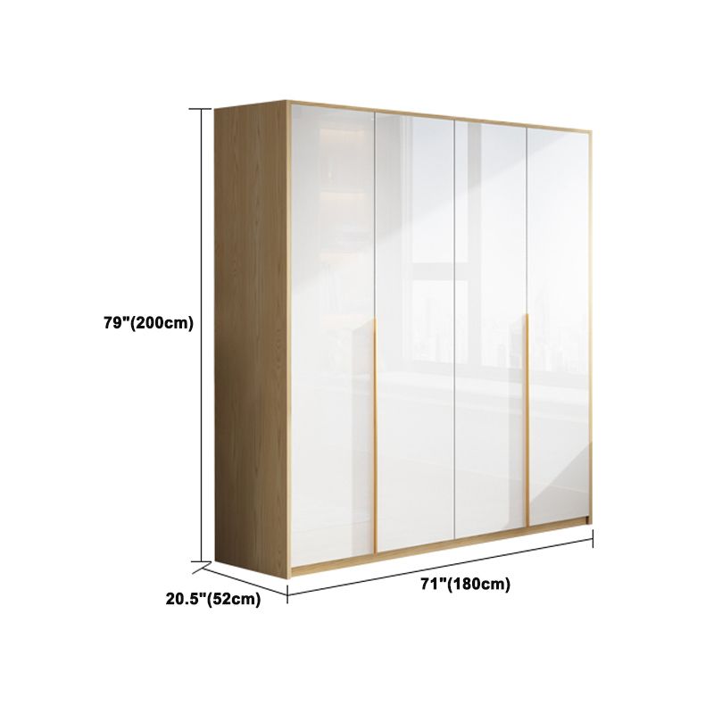 Contemporary Storage Cabinet Engineered Wood Wardrobe Armoire