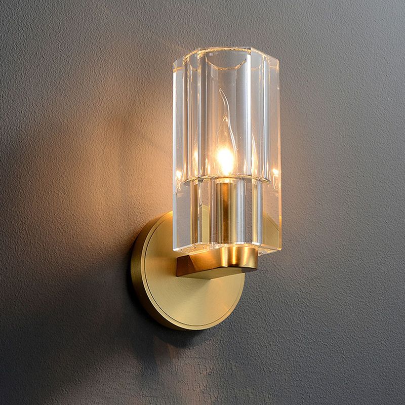 Geometric Vanity Sconce Lights Modern Luxury Style Crystal  Single Vanity Light