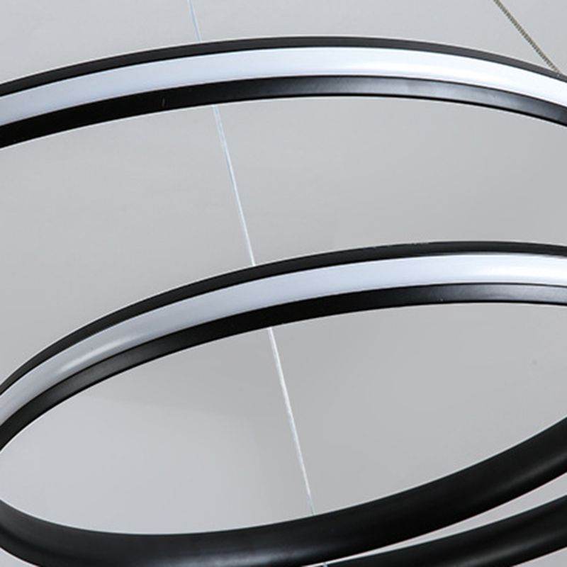 Modern Minimalist LED LED Light Light Alluminio Lampada appesa lineare con ombra acrilica