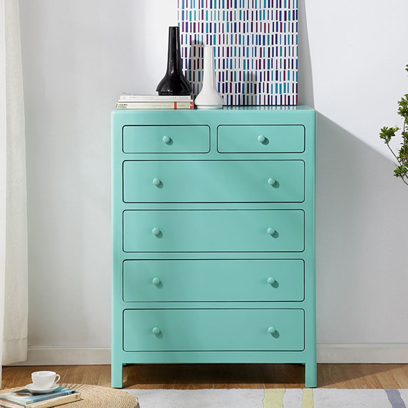 Modern Engineered Wood Buffet Sideboard 43.5"H 6-Drawer Dining Room Buffet Server