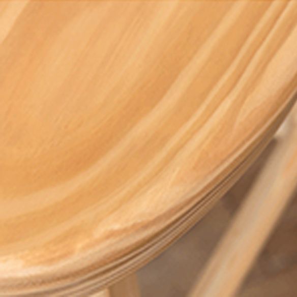 Modern Backless Counter Stool Armless Solid Wood Footrest Bar Stool