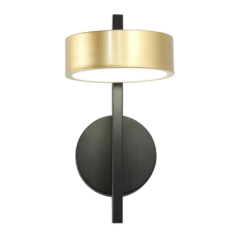 Lámpara de apliques de pared redonda posmoderna lámpara de pared LED metálica en dorado negro