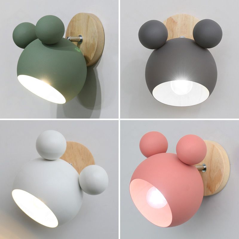 Metal Half Round Wall Mounted Lamps Modern Style 1 Light Wall Mount Lighting