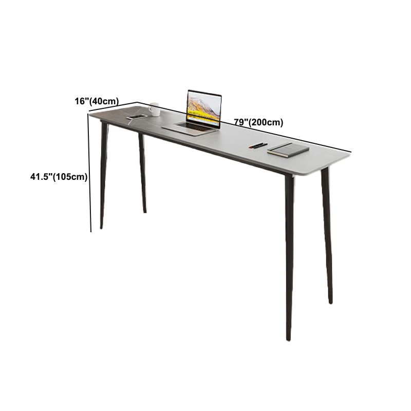 Modern Style Bar Table Rectangle Stone Bar Dining Table with 4 Legs