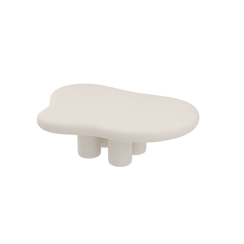 Wood Contemporary Coffee Table 4 Legs Single Coffee Cocktail Table