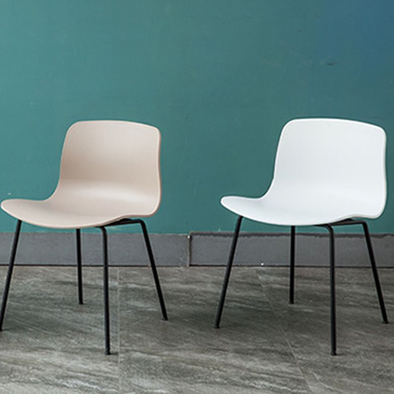 Natural Beech Legs Side Chair Scandinavian Armless Dining Chairs
