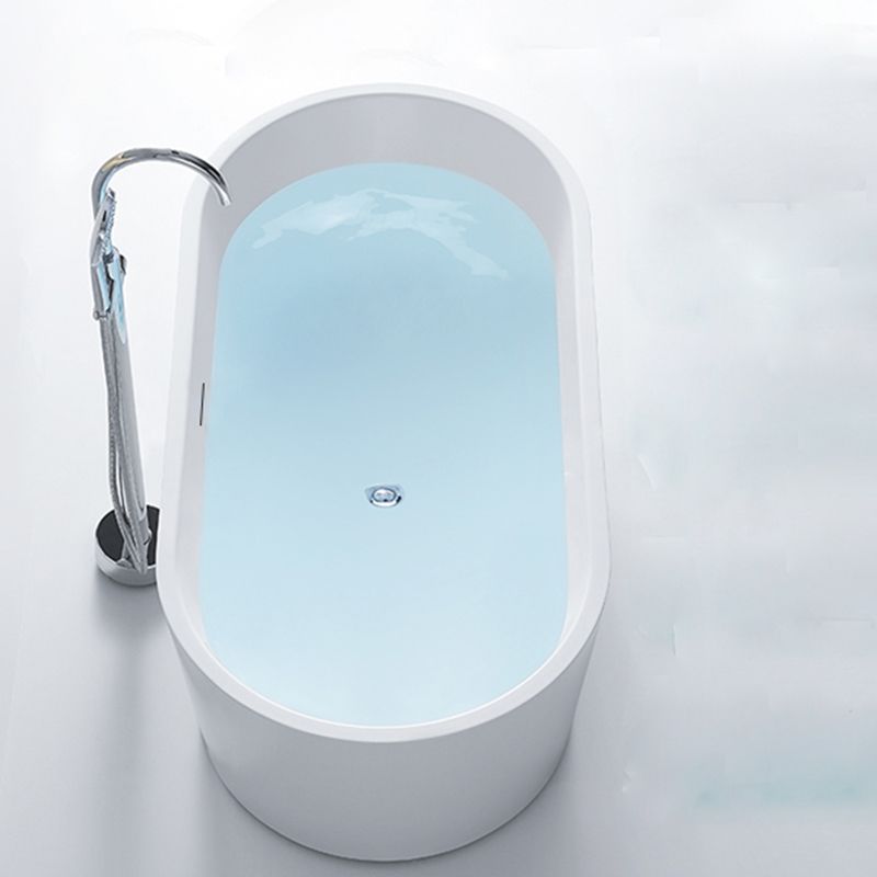 Acrylic Soaking Bathtub Antique Finish Stand Alone Oval Bath Tub