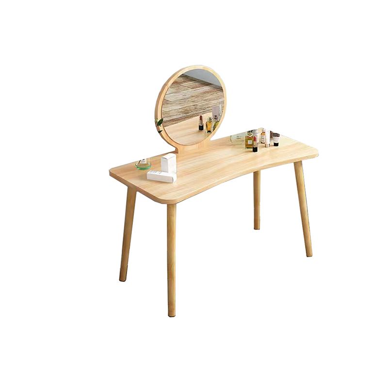 28.7" Height Wooden Makeup Vanity Desk Vanity in White /blue / Natural