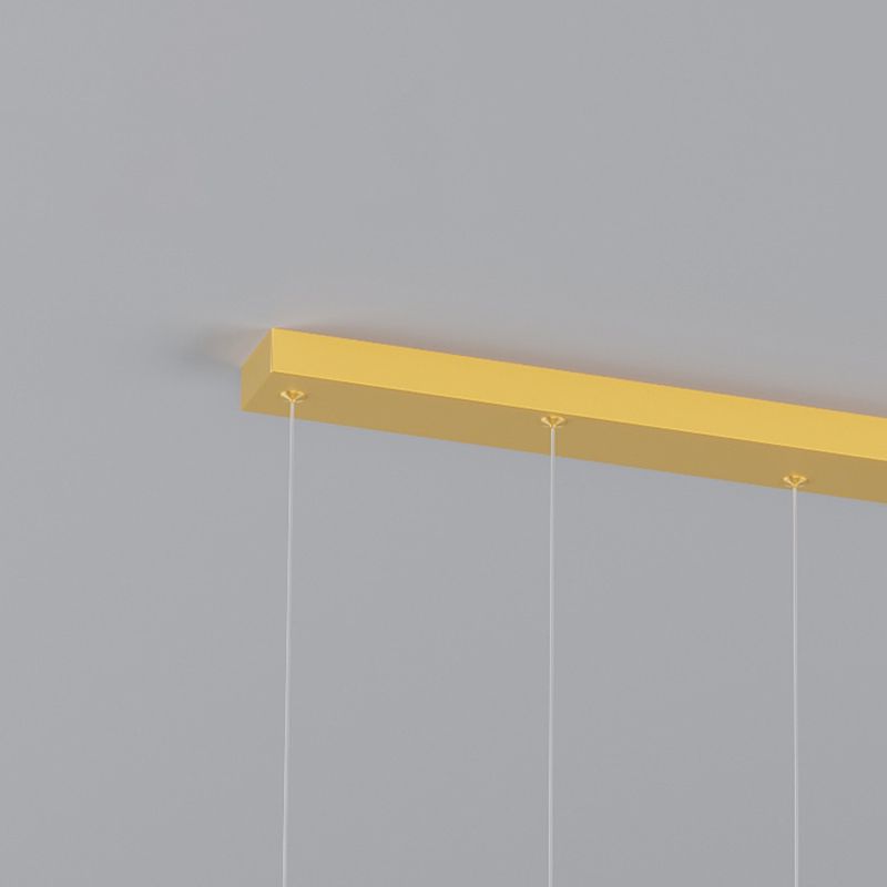 Linear Island Lights Modern Pendant Chandelier Metal 4 Light Island Lights