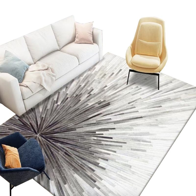 Apricot Abstract Pattern Carpet Polyester Casual Carpet Washable Carpet for Living Room