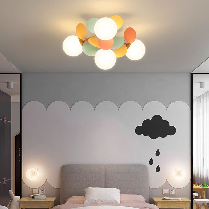 Burbujas de la sala de estar del techo montado en el techo de vidrio semi iluminación de semi montura