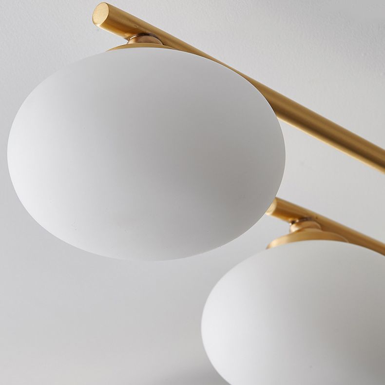 Plafonnier en verre et laiton, Style créatif moderne, en cuivre, montage encastré Spoutnik pour salon