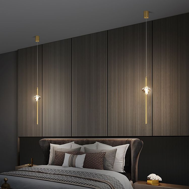 Lampade a sospensione in cristallo chiaro Modern Style Tubo Cluster Luce a sospensione