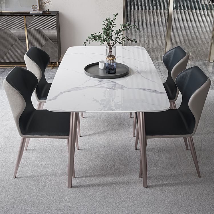 Modern Rectangle Sintered Stone Dining Table Set 1/4/5/7 Pieces Dining Set