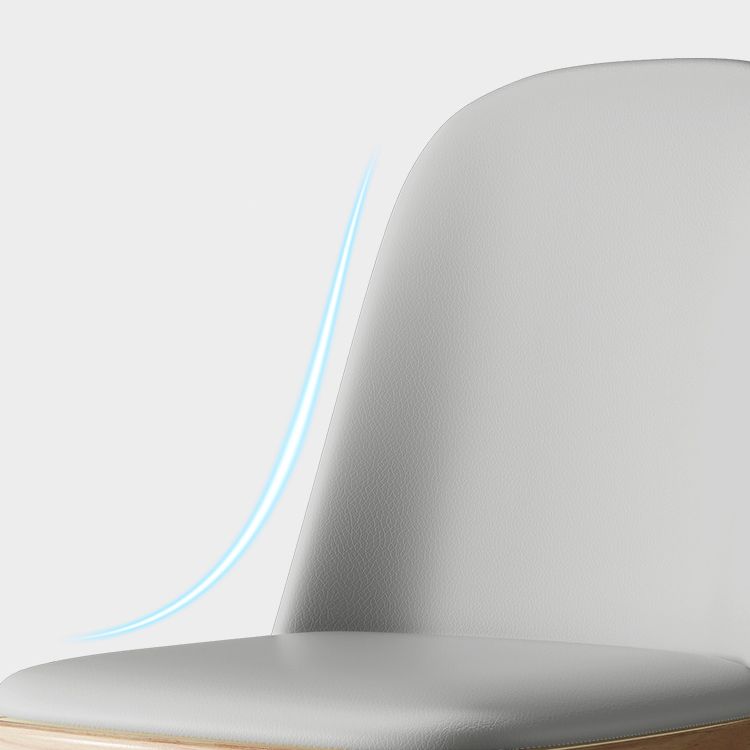 Silla lateral casera escandinava Silla de comedor tapizada de madera con respaldo macizo