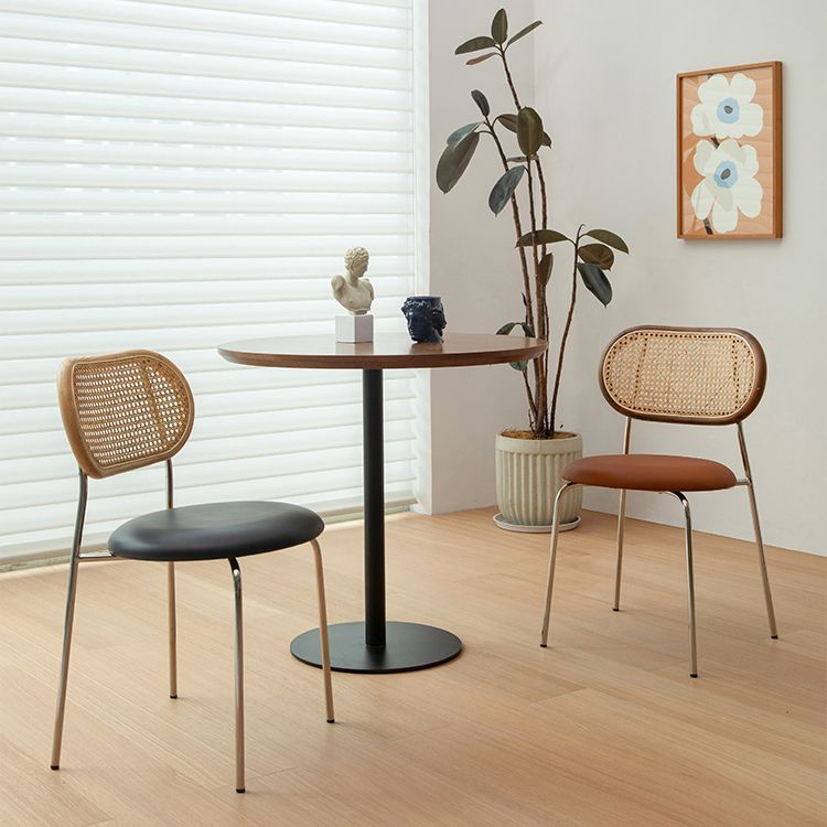 Hedendaagse stijl metalen stoelen Zet open achterkant eetkamer keukenstoel