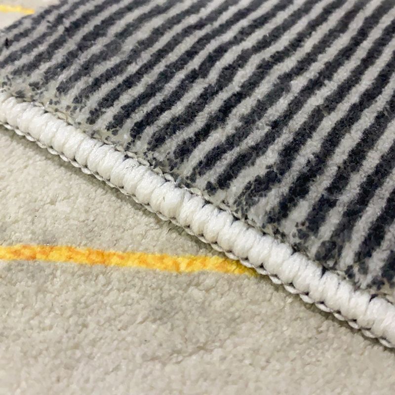 Modern Living Room Rug Abstract Pattern Carpet Polyester Area Rug with Non-Slip Backing