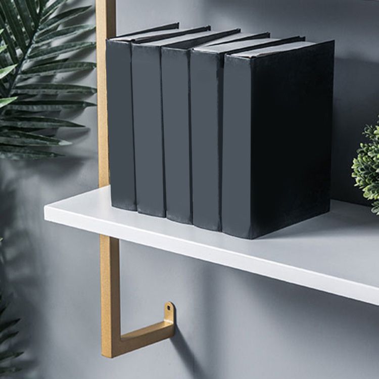 Industrial Wall Mounted Bookshelf Iron Frame Solid Wood Shelf Bookshelf