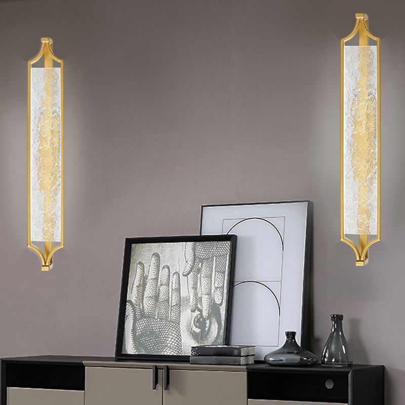 Modern Gold Mirror Lamp Acrylic Vanity Wall Light Fixture for Bathroom
