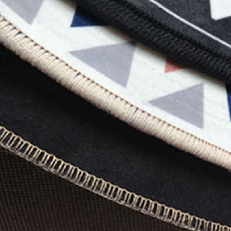 Round Grey Tone Simple Area Rug Polyester Ink Traces Rug Non-Slip Backing Indoor Rug for Living Room